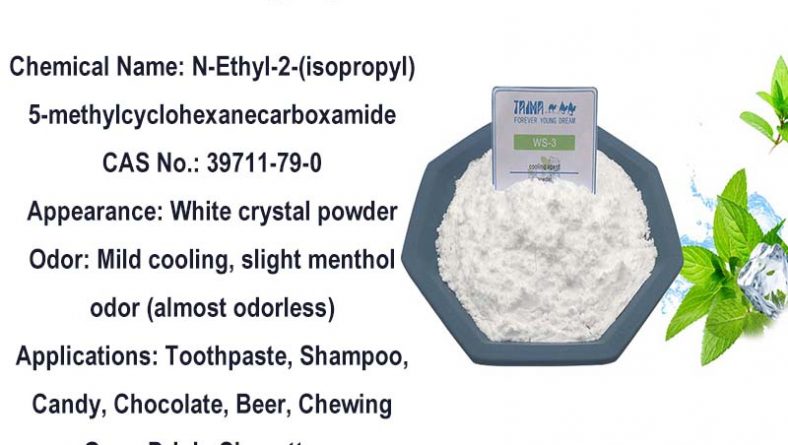 Natural Cooling Agent Powder WS-3 (Instead of Menthol) Applications