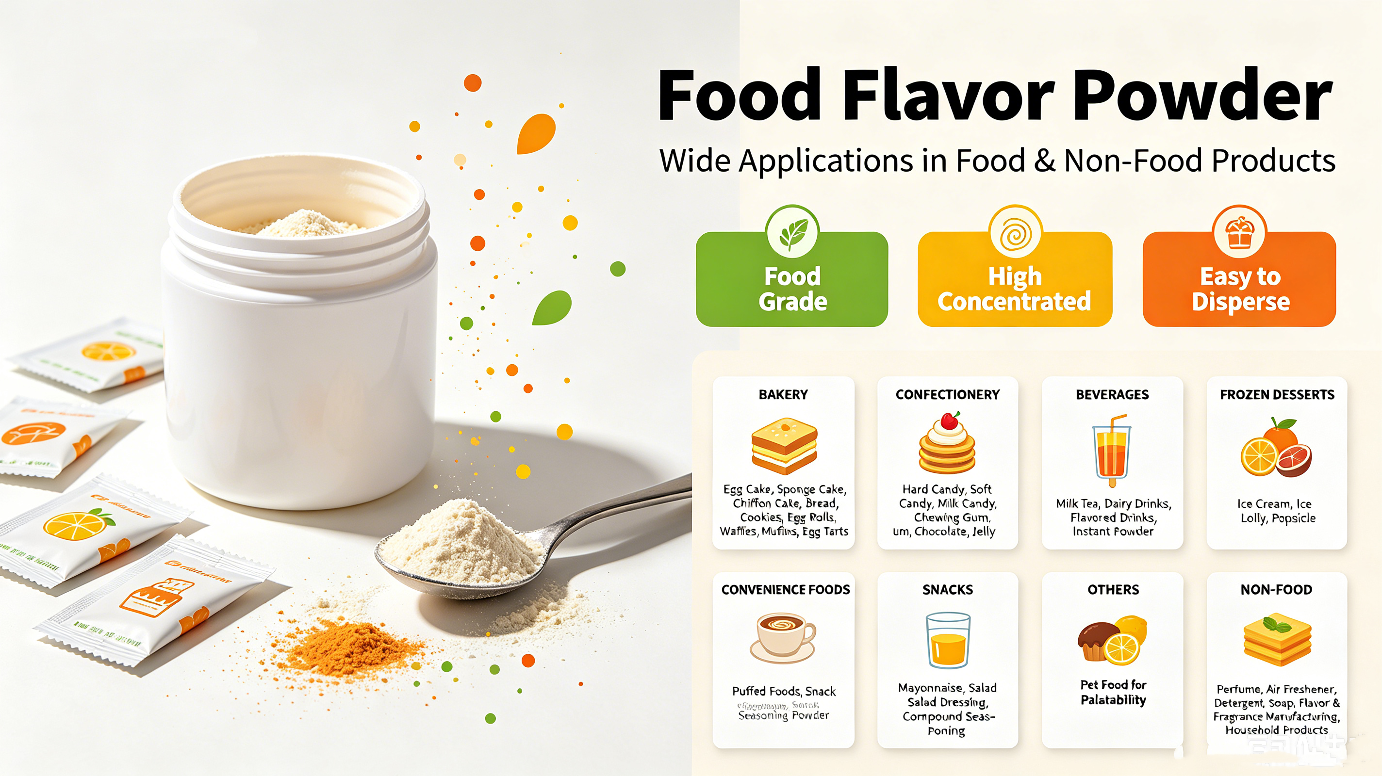 Powder Food Flavor Essences Applications