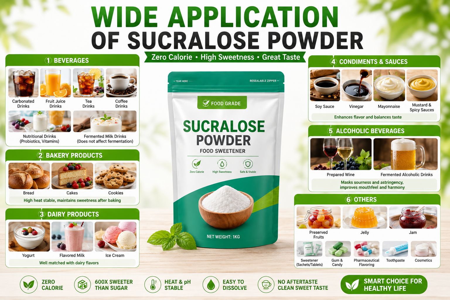Sucralose Powder Applications